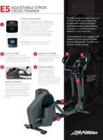 E5 Cross Trainer Elliptical Exercise Machine with Go Console, Titanium - Image 2