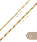 Gold Chain Necklace Collection - 14K Solid Yellow Gold Filled round Wheat/Palm Chain Necklaces for Women and Men with Different Sizes (2.5Mm, or 3.2Mm) - Image 7