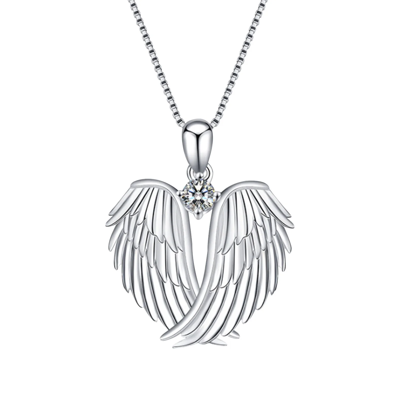 21f5a10916ef3a3ed69b2283d4fad9a3-3.png Jewelry on Clearance!Necklaces for Women Angel Wings Necklace 925 Silver Guardian Angel Wings Pendant Birthstone Necklace for Women Jewelry Gifts - Image 1