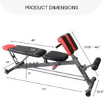 Multi-Functional FID Weight Bench for Full All-In-One Body Workout – Hyper Back Extension, Roman Chair, Adjustable Ab Sit up Bench, Incline Decline Bench, Flat Bench - Image 5