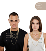 Gold Chain Necklace Collection - 14K Solid Yellow Gold Filled round Wheat/Palm Chain Necklaces for Women and Men with Different Sizes (2.5Mm, or 3.2Mm) - Image 6