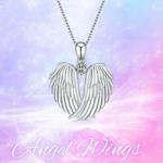 Jewelry on Clearance！Necklaces for Women Angel Wings Necklace 925 Silver Guardian Angel Wings Pendant Birthstone Necklace for Women Jewelry Gifts - Image 4