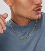 Gold Chain Necklace Collection - 14K Solid Yellow Gold Filled round Wheat/Palm Chain Necklaces for Women and Men with Different Sizes (2.5Mm, or 3.2Mm) - Image 3