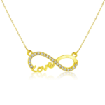 Infinity Love Pendant Necklace - Meaningful Jewelry for Her - Anniversary Gift in 18K White Gold Plated - Image 7