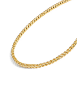 Gold Chain Necklace Collection - 14K Solid Yellow Gold Filled round Wheat/Palm Chain Necklaces for Women and Men with Different Sizes (2.5Mm, or 3.2Mm) - Image 11