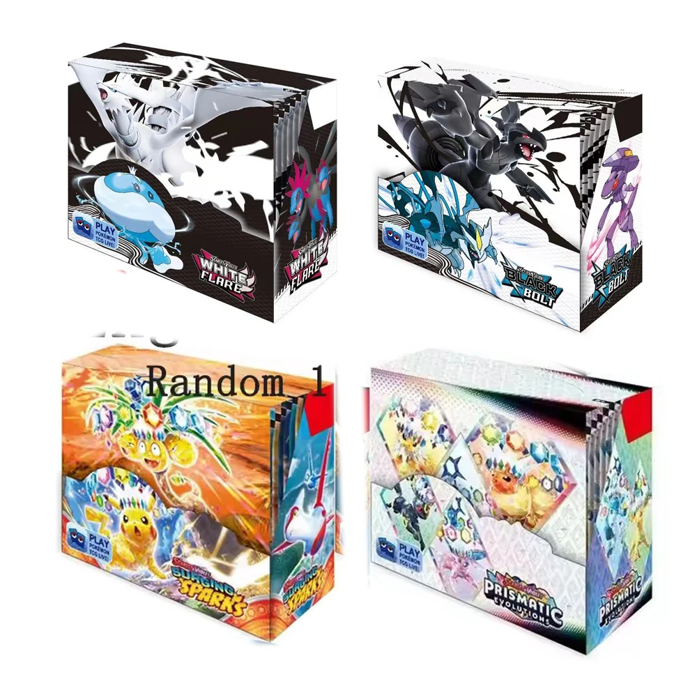 Sc8f40f3c382548318bda2d01101a33c5v NEW 360PCS Pokemon Card White Flare Black Bolt Prismatic SPARKS Scarlet Violet 151 English Booster Battle Transaction Gift - Image 1