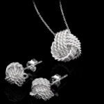 Infinite Love Knot Sterling Silver Matching Necklace and Earrings Set for Women Special Occasion Birthday Holiday - Image 4