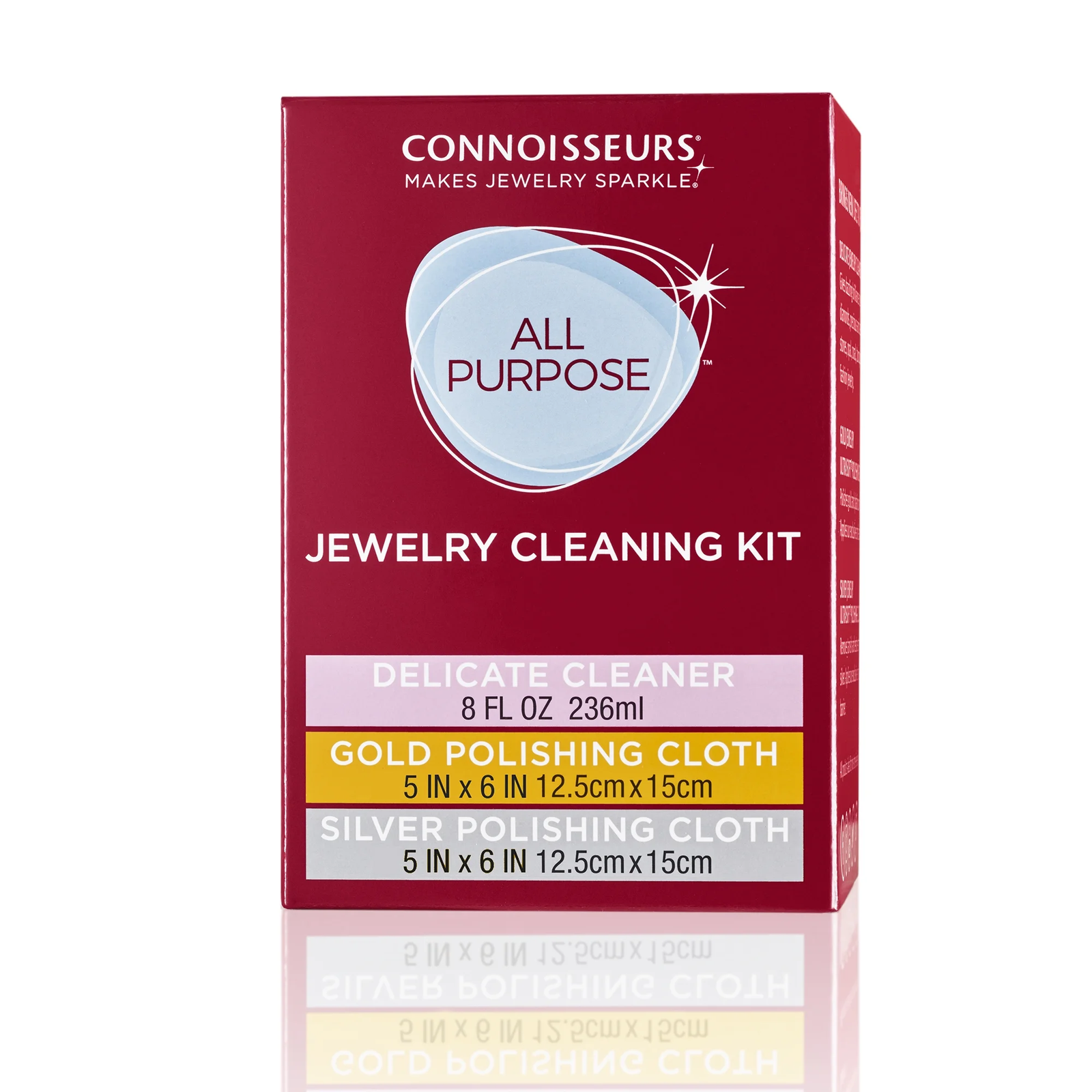 cced8bf1f55dbad2ec946a1d89df7154.png All-Purpose Jewelry Cleaning Kit with Cleaner Solution and Polishing Cloths - Image 1