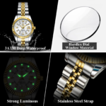 Luxury Elegant Watch for Women Waterproof Luminous Date Ladies Watch Stainless Steel Quartz Women'S Watches Girl Reloj - Image 5