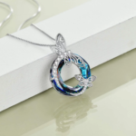 Sterling Silver Dragonfly Necklace Blue Crystal Birthday Anniversary Mothers Valentines Day Gifts for Women - Image 6