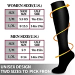 Compression Stockings Blood Circulation Promotion Slimming Compression Socks Anti-Fatigue Comfortable Solid Color Socks - Image 6