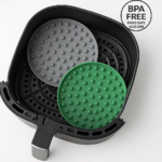 Silicone Air Fryer Liners (Reusable, 2-Pack) — BPA-Free, Dishwasher Safe, Fits 3-5 Qt Air Fryers