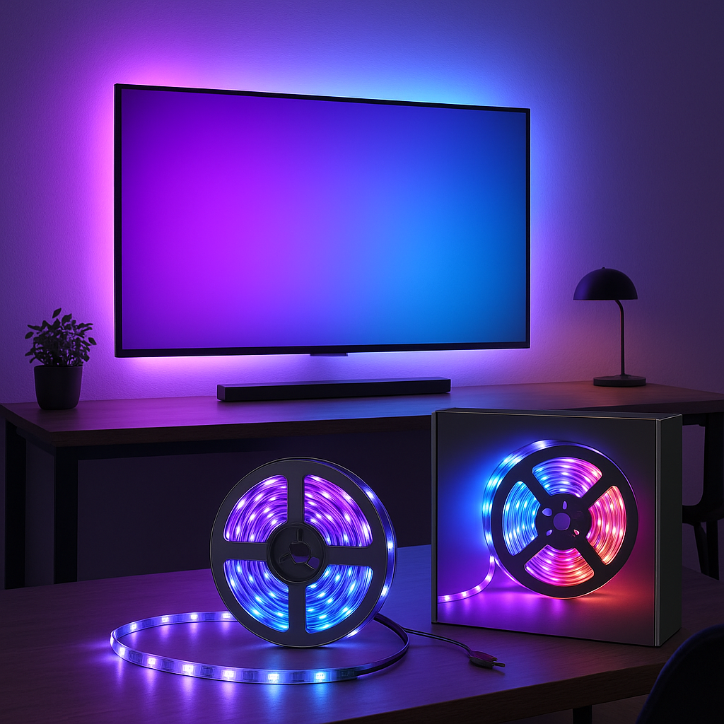 led-strip-rgb.png Smart LED Light Strip 32.8ft RGB with App Control — Music Sync, 16 Million Colors, Works with Alexa & Google Home - Image 1