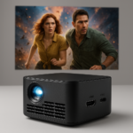 Mini Portable Projector with WiFi 6 and Bluetooth 5.2 — 1080P Full HD, HDMI/USB-C, Built-in Speakers