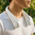 Portable Neck Fan — Bladeless, Rechargeable, 3 Speeds, 360° Airflow, USB-C, Lightweight for Outdoor & Travel